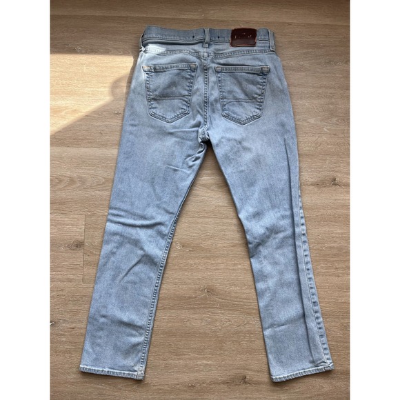 Hollister Jeans Mens 29x30 Blue Light Wash Denim Cotton Slim Fit Straight Leg - Picture 7 of 9